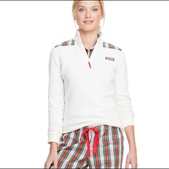 Vineyard Vines Tops - Vineyard Vines Cream and Holiday Plaid Shep Shirt size XS